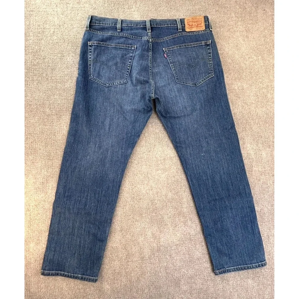 Levis 502 Jeans Mens 38x30 Blue Denim‎ Cotton Stretch All Season Tech Taper Fit